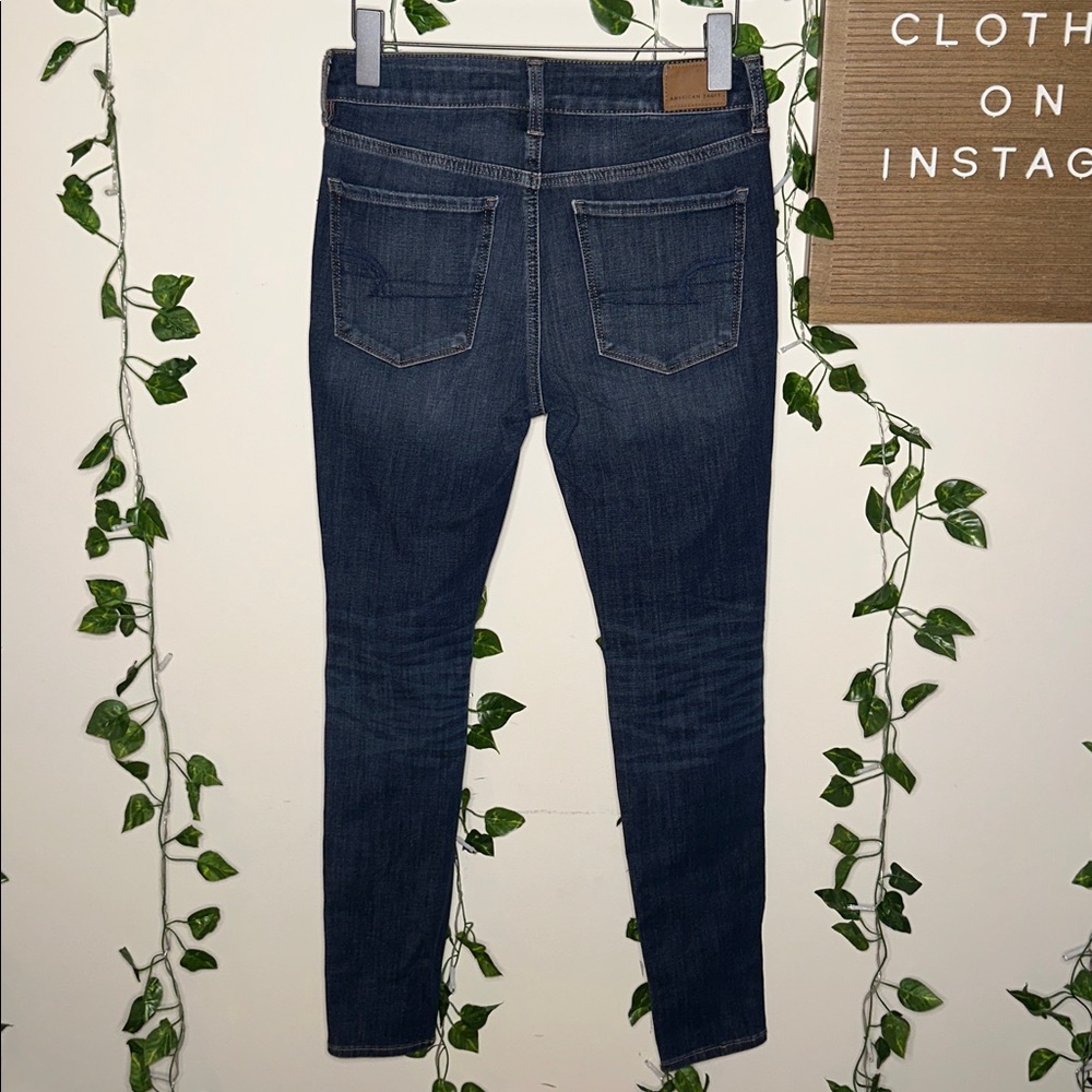 American Eagle 360 Next Level Stretch Distressed Hi Rise Jeggings - Picture 4 of 7